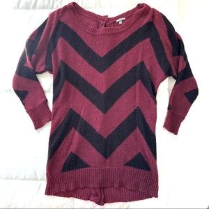 Charlotte Russe Red Chevron Sweater